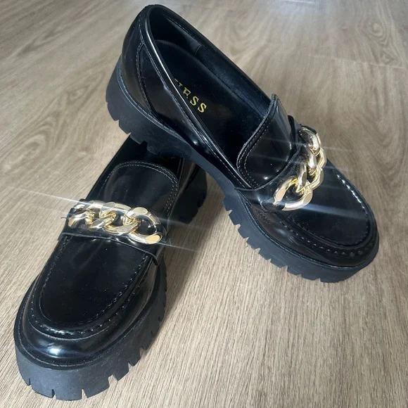 Guess Black Chain-Link Loafers Slip-Ons Guess Women main image 2